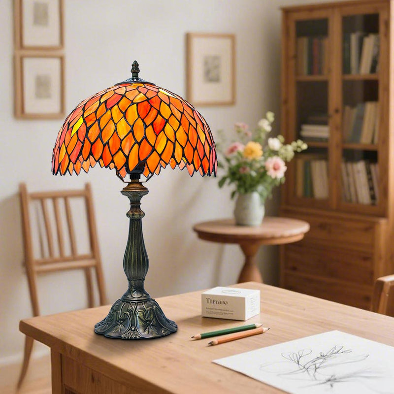 Tiffany Style Lamp Stained Glass Table for Living