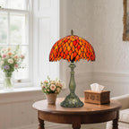Tiffany Style Lamp Stained Glass Table for Living