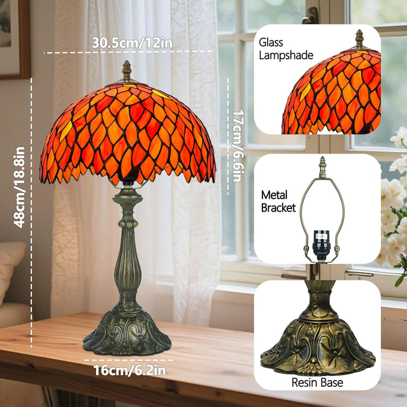 Tiffany Style Lamp Stained Glass Table for Living