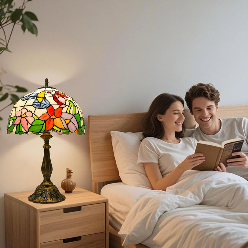 Tiffany Style Lamp Stained Glass Table for Living