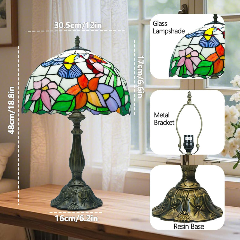 Tiffany Style Lamp Stained Glass Table for Living