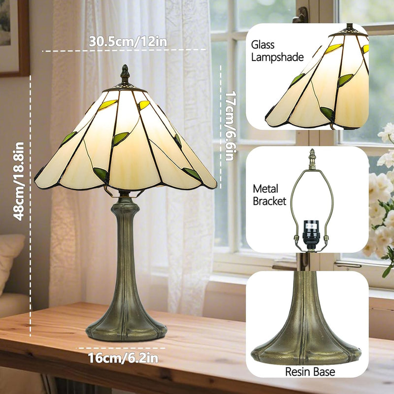Tiffany Style Lamp Stained Glass Table for Living