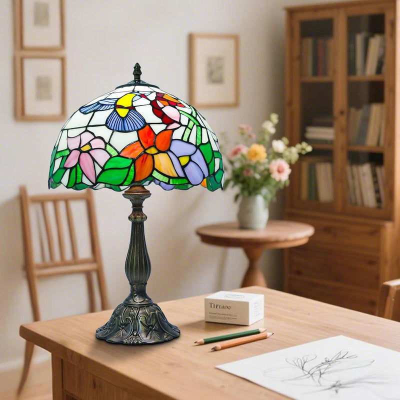 Tiffany Style Lamp Stained Glass Table for Living