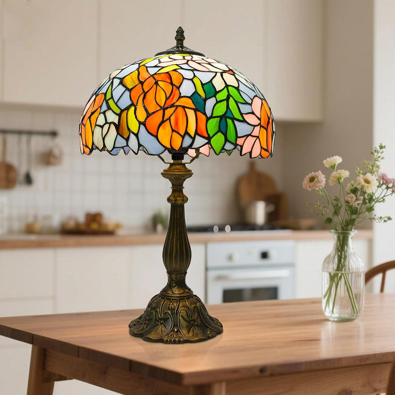 Tiffany Style Lamp Stained Glass Table for Living