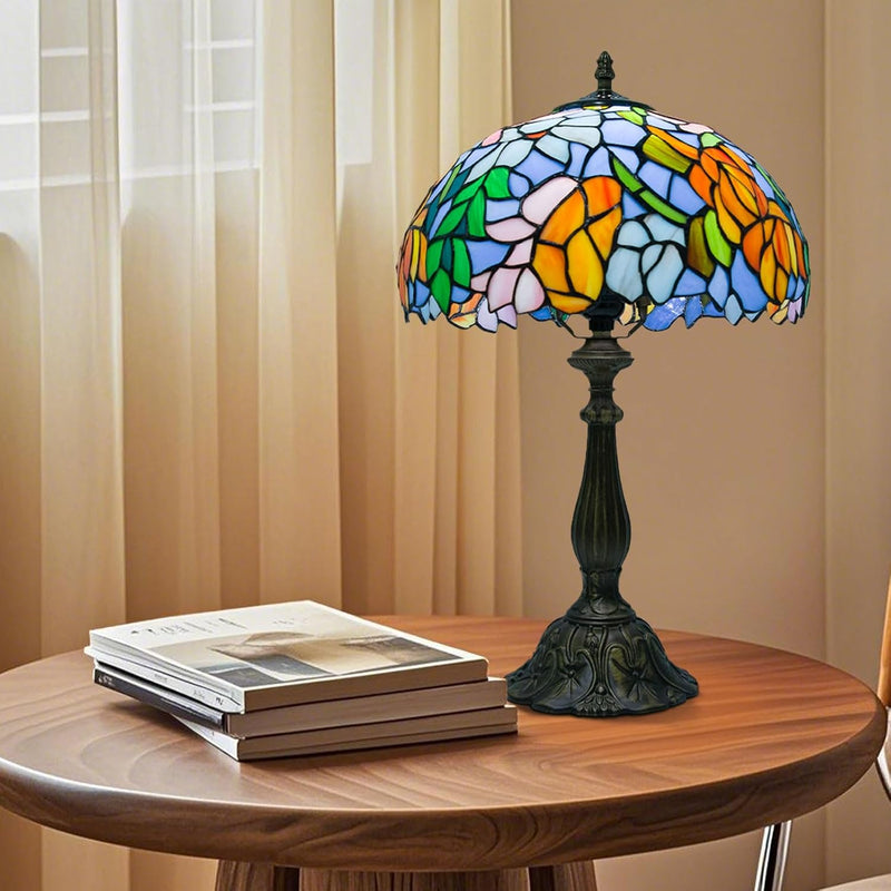 Tiffany Style Lamp Stained Glass Table for Living