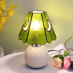 Tiffany Style Moon Mushroom Stained Glass Table Lamp