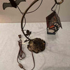 Tiffany Style Stained Glass Birdhouse Table Lamp