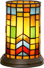 Tiffany Style Stained Glass Bohemian Block Table Lamp