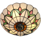 Tiffany Style Stained Glass Ceiling Lamp 16 Inch