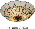 Tiffany Style Stained Glass Ceiling Lamp 16 Inch