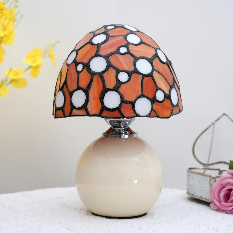 Tiffany Style Stained Glass Mushroom Lamp Bedroom Bedside