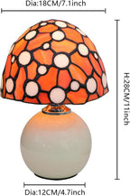 Tiffany Style Stained Glass Mushroom Lamp Bedroom Bedside