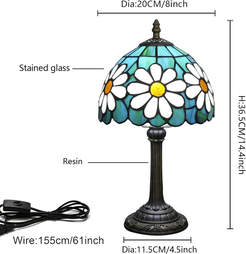 Tiffany Lamp Stained Glass Table Chrysanthemum Small Bedside