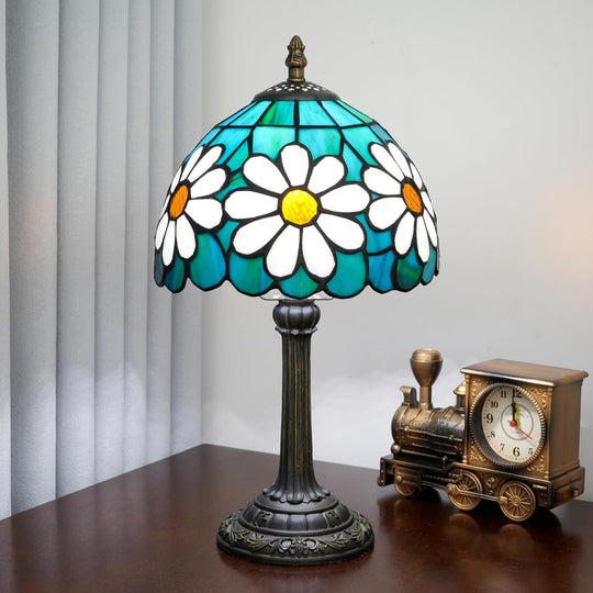 Tiffany Lamp Stained Glass Table Chrysanthemum Small Bedside