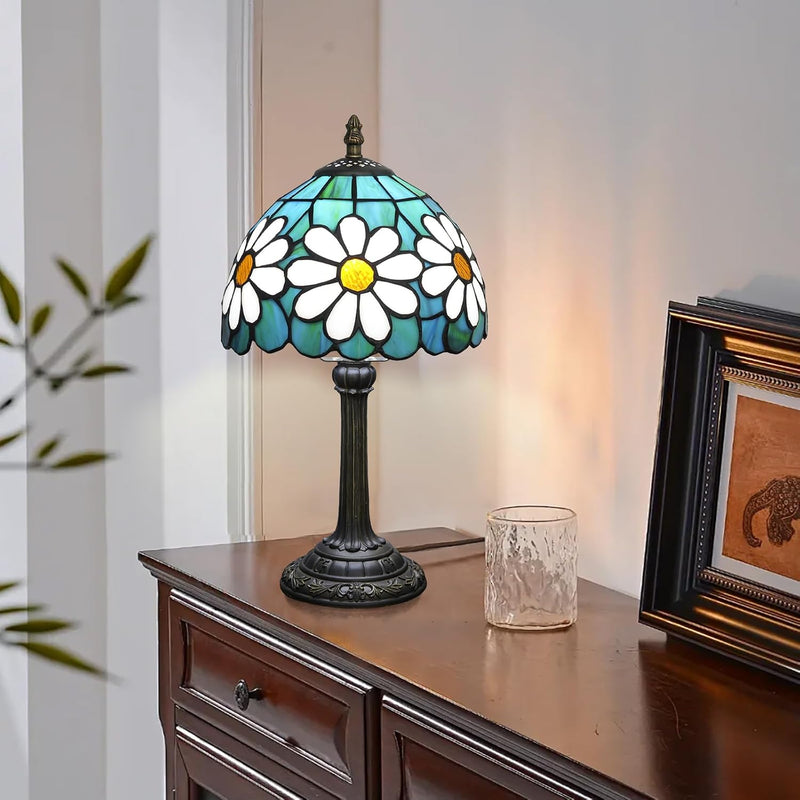Tiffany Lamp Stained Glass Table Chrysanthemum Small Bedside