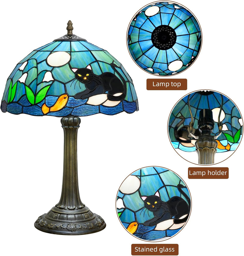 Tiffany Lamp Stained Glass Table Chrysanthemum Small Bedside