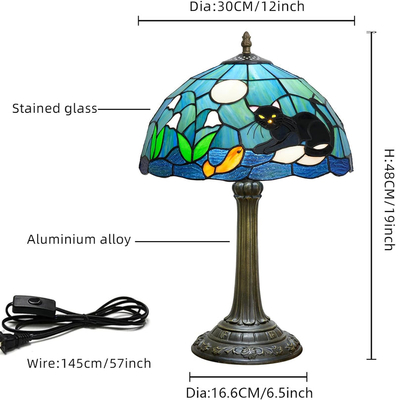 Tiffany Lamp Stained Glass Table Chrysanthemum Small Bedside