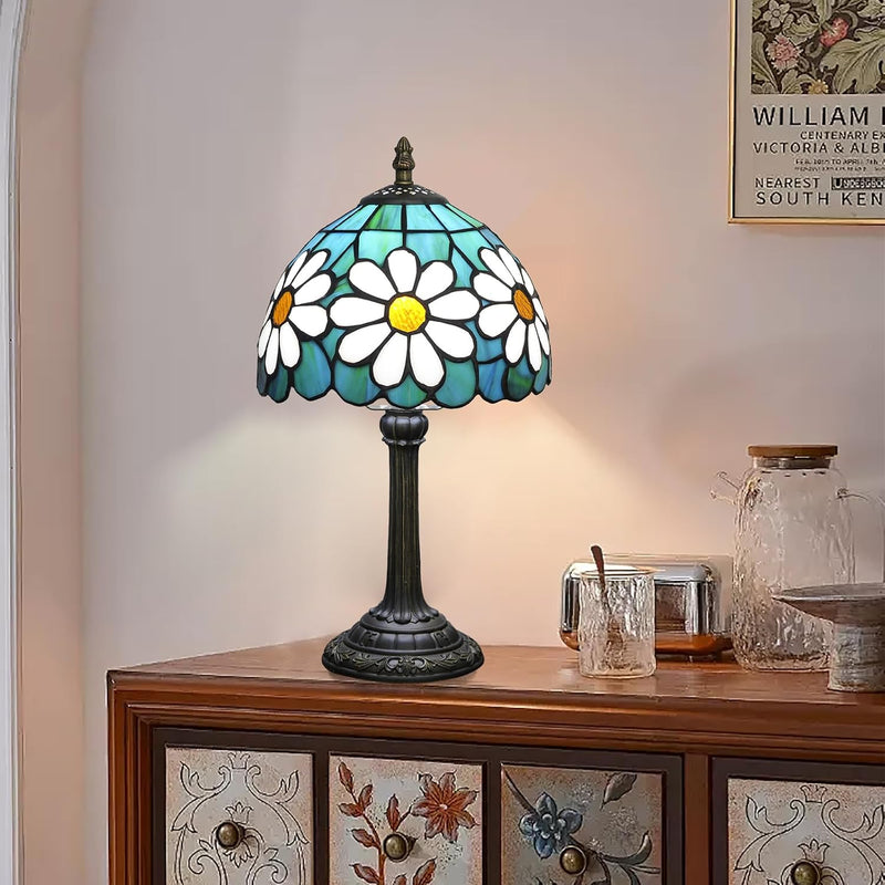 Tiffany Lamp Stained Glass Table Chrysanthemum Small Bedside