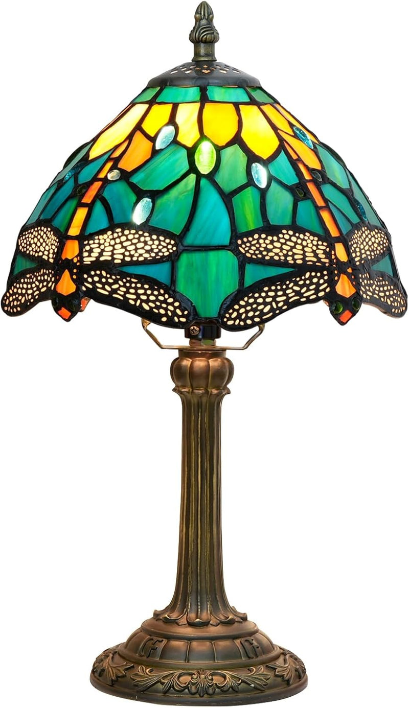 Tiffany Style Stained Glass Table Lamp Dragonfly Bedroom