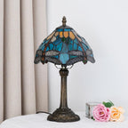 Tiffany Style Stained Glass Table Lamp Dragonfly Bedroom
