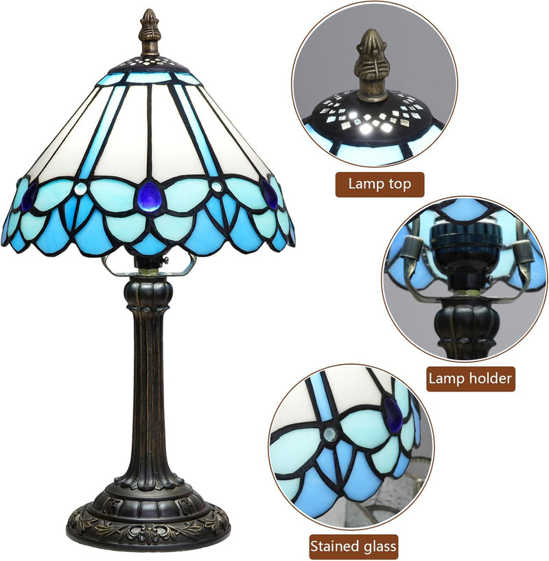 Tiffany Style Stained Glass Table Lamp Dragonfly Bedroom