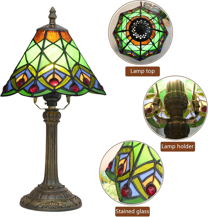Tiffany Style Stained Glass Table Lamp Dragonfly Bedroom
