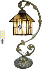 Tiffany Style Table Lamp 8 Inch Stained Glass