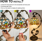 Tiffany Style Table Lamp 8 Inch Stained Glass
