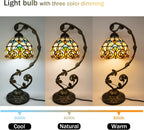 Tiffany Style Table Lamp 8 Inch Stained Glass