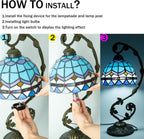 Tiffany Style Table Lamp 8 Inch Stained Glass