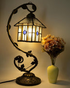 Tiffany Style Table Lamp 8 Inch Stained Glass