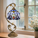 Tiffany Style Table Lamp 8 Inch Stained Glass