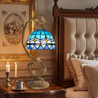 Tiffany Style Table Lamp 8 Inch Stained Glass