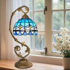 Tiffany Style Table Lamp 8 Inch Stained Glass