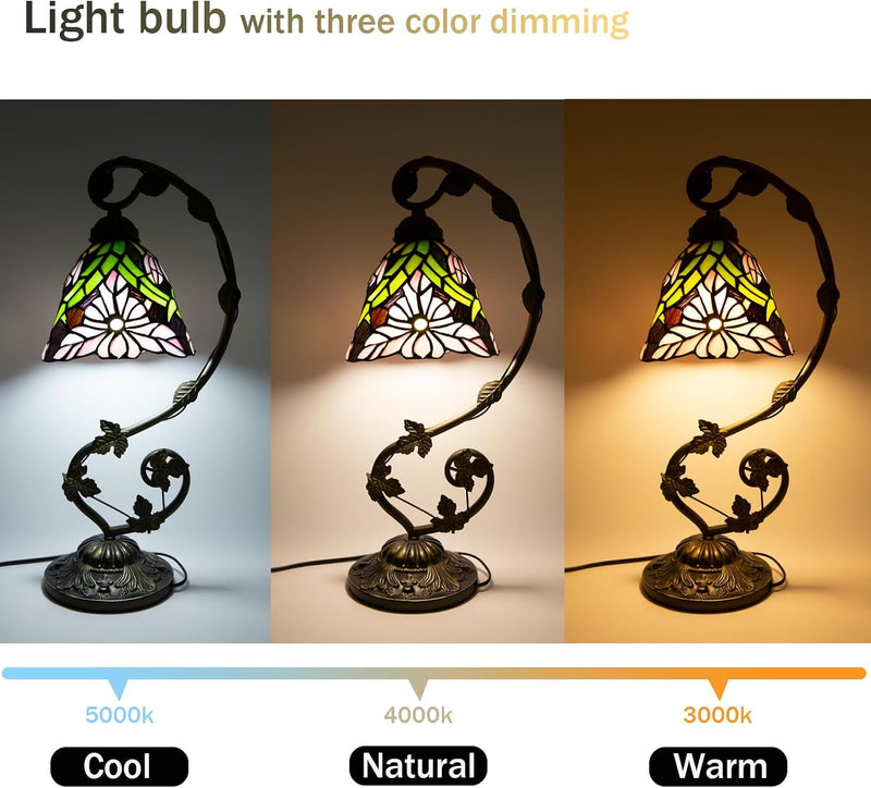 Tiffany Style Table Lamp Baroque 3 Colour Temperatures