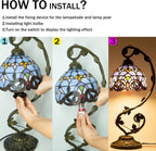 Tiffany Style Table Lamp 8 Inch Stained Glass