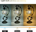 Tiffany Style Table Lamp 8 Inch Stained Glass