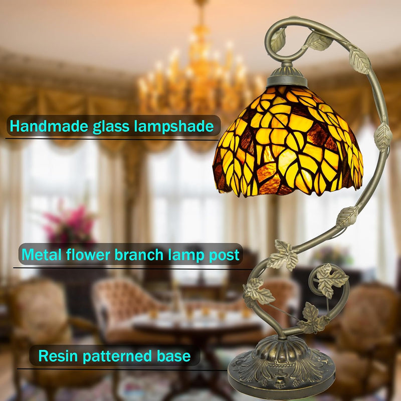 Tiffany Style Table Lamp 8 Inch Stained Glass
