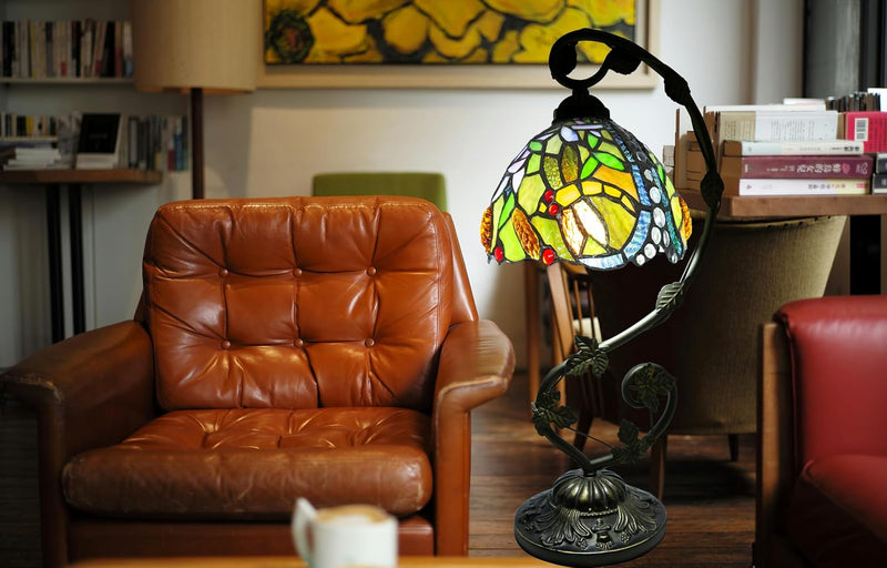 Tiffany Style Table Lamp 8 Inch Stained Glass