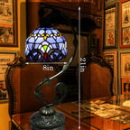Tiffany Style Table Lamp 8 Inch Stained Glass