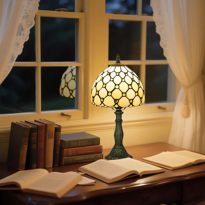 Tiffany Style Table Lamp for Bedroom Remote Control