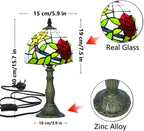 Tiffany Style Table Lamp for Bedroom Remote Control