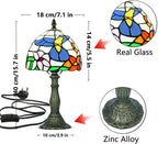 Tiffany Style Table Lamp for Bedroom Remote Control