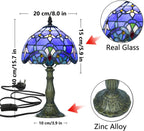 Tiffany Style Table Lamp for Bedroom Remote Control