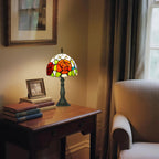 Tiffany Style Table Lamp for Bedroom Remote Control