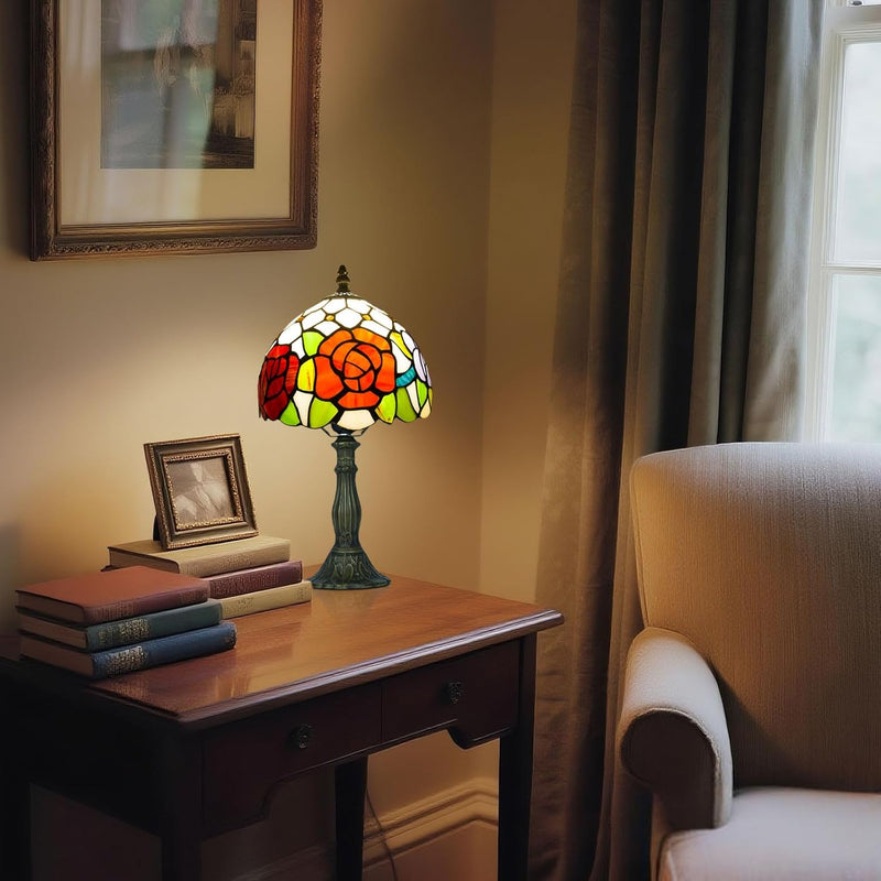 Tiffany Style Table Lamp for Bedroom Remote Control