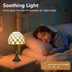 Tiffany Style Table Lamp for Bedroom Remote Control