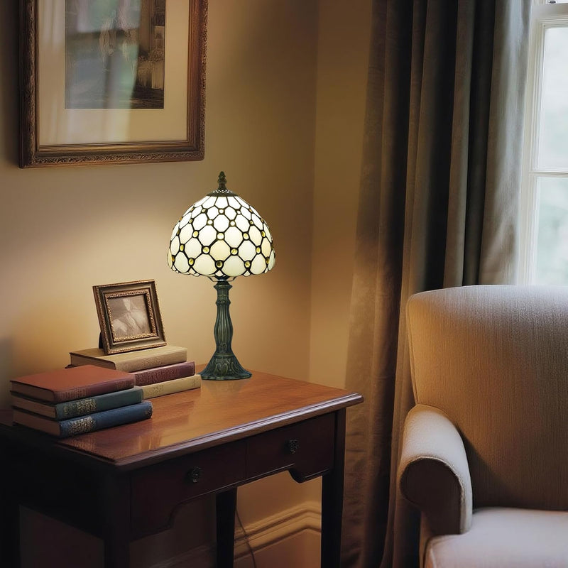 Tiffany Style Table Lamp for Bedroom Remote Control