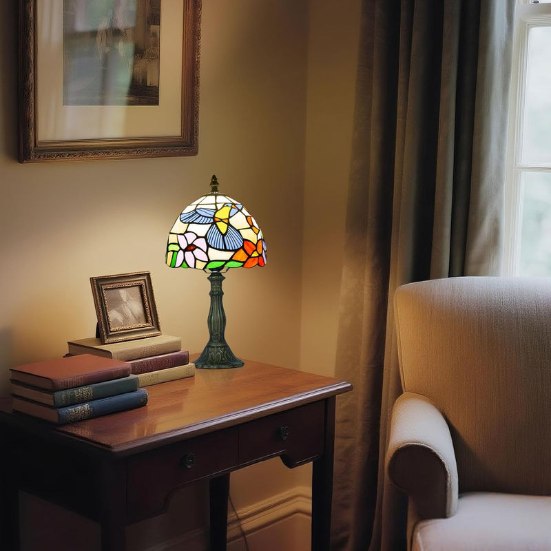 Tiffany Style Table Lamp for Bedroom Remote Control