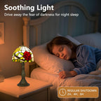 Tiffany Style Table Lamp for Bedroom Remote Control
